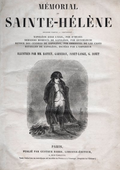 نصب تذكاري للقديسة هيلين من قبل الكونت إيمانويل دي لاس (1766-1842) (سانت هيلين) - نابليون أ سانت هيلين - طبعة عام 1860 بواسطة المدرسة الفرنسية