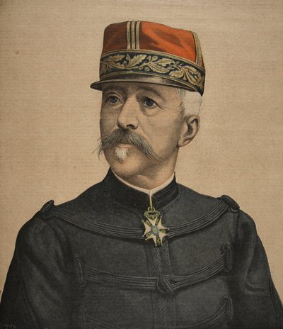 رئيس الأركان الجديد للجيش الفرنسي ، توضيح من Le Petit Journal: Supplement illustre ، 18 سبتمبر 1898 بواسطة المدرسة الفرنسية