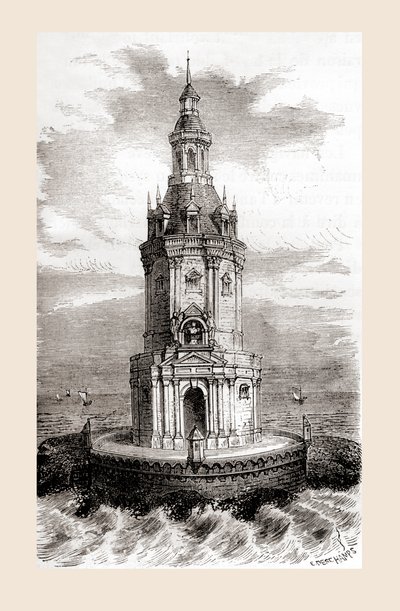 The original 17th century Cordouan lighthouse, near the mouth of the Gironde estuary in France, from 