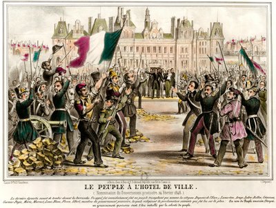 كان الناس يملكون مجلس المدينة عندما تم تعيين الحكومة المؤقتة في 24/02/1848. من بين أعضاء هذه الحكومة بيير ماري دي سان جورج (سان جورج) ، أدولف كريميو ، فرانسوا أراغو ، أرماند مارست ، لويس أنطوان غارنييه-بيدجز (غار) بواسطة المدرسة الفرنسية