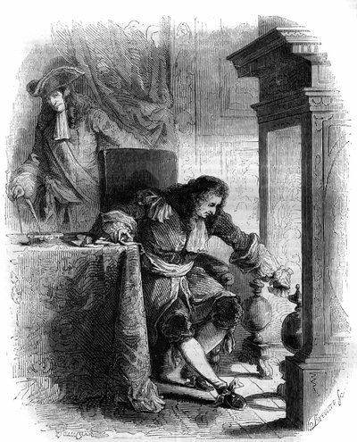 المراسلات الكاتب المسرحي جان غالبرت دي كاميسترون (1656-1723) مع الدوق لويس جوزيف دي فيندوم (1654-1712). نقش من 1856. بواسطة المدرسة الفرنسية