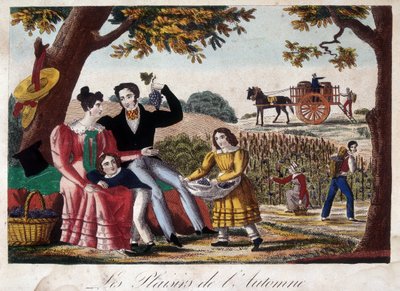 The pleasures of autumn: the harvest بواسطة المدرسة الفرنسية