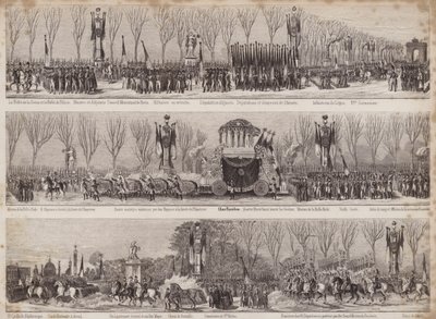موكب لإعادة دفن نابليون ، باريس ، 1840 بواسطة المدرسة الفرنسية