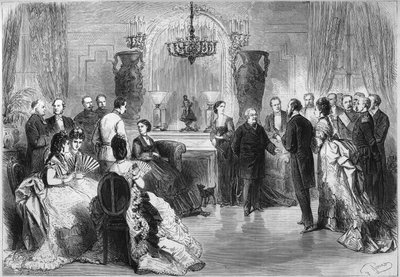 صالون Adolphe Thiers (1797-1877) في Chalet Cordier de Trouville بواسطة المدرسة الفرنسية