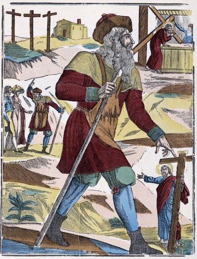 The wandering Jew - image of Epinal بواسطة المدرسة الفرنسية