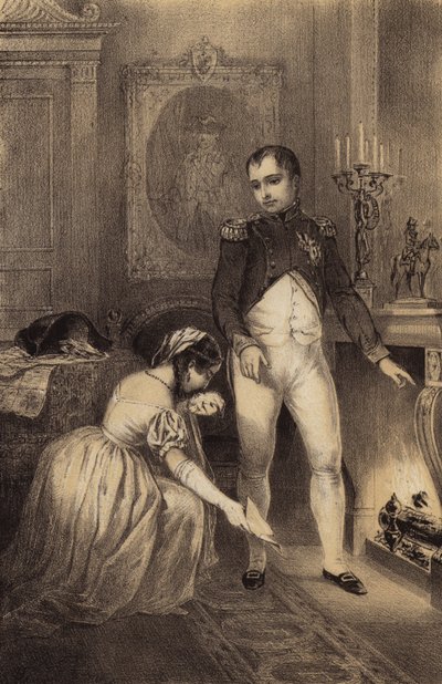 زوجة الجنرال البروسي فرانز لودفيج فون هاتزفيلد تطلب من نابليون الحفاظ على حياة زوجها (ليثو) بواسطة المدرسة الفرنسية