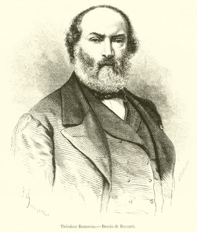 Theodore Rousseau (engraving) بواسطة المدرسة الفرنسية