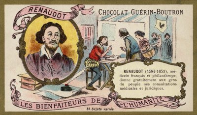 Theophraste Renaudot ، الطبيب الفرنسي والمحسن (كروموليثو) بواسطة المدرسة الفرنسية