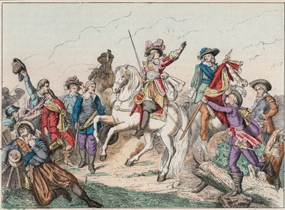 حرب الثلاثين عامًا (1618-1648): الأمير لويس الثاني من بوربون كوندي (بوربون كوندي) ، المعروف باسم غراند كوندي (1621-1686) ، دوق إنين ، يحيي جثة كونت فونتين في معركة روكروي (روكروي) ضد الإسبان ، 19 مايو بواسطة المدرسة الفرنسية