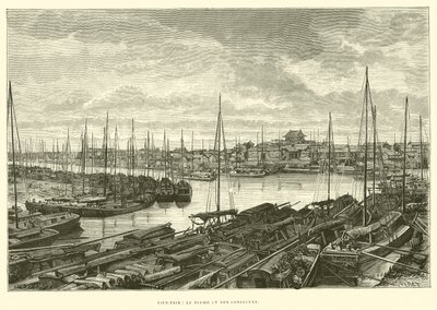 تيان-تسين ونهر بيي-هو وملتقاه (نقش) بواسطة المدرسة الفرنسية