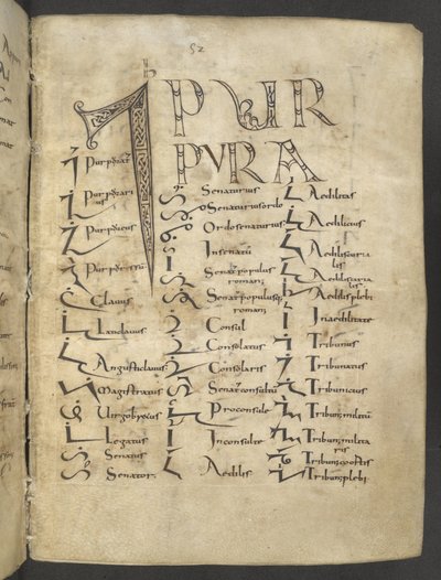 مخطوطة تيرونيان، MS 37518 f.27r، باريس، سان جيرمان دي بري بواسطة المدرسة الفرنسية