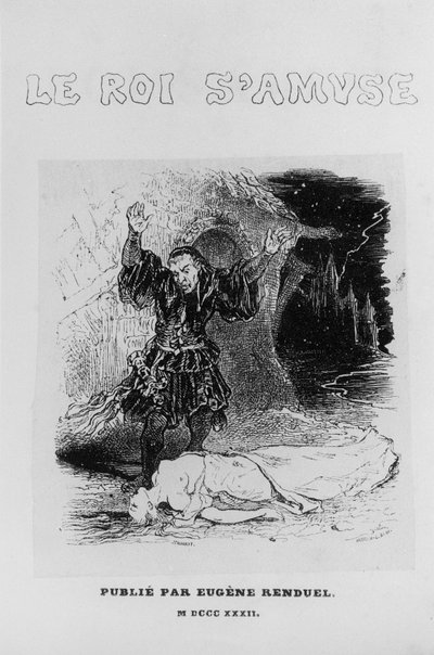 صفحة عنوان Le Roi samuse ، بقلم فيكتور هوغو (1802-1885) ، نشرها يوجين ريندويل ، 1832 بواسطة المدرسة الفرنسية