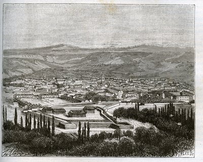 تلمسان في القرن التاسع عشر - نقش في "La France illustrie: geographie، history، management Statistics" من تأليف VA Malt-Brown. 1884 بواسطة المدرسة الفرنسية