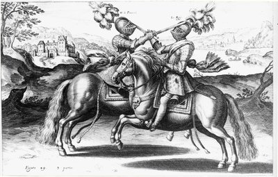 مشهد البطولة بين هنري الرابع (1553-1610) وأنطوان دي بلوفينيل (1555-1620) بواسطة المدرسة الفرنسية