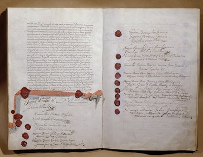 معاهدة وستفاليا ، الموقعة في مونستر 24 أكتوبر 1648 (انظر 212750) بواسطة المدرسة الفرنسية