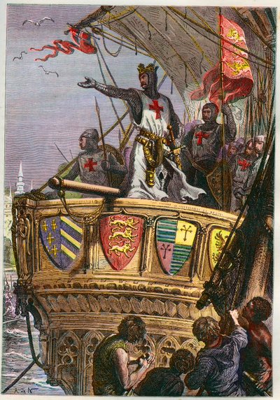 Tres Sainte Terre، je أوصيك برعاية القدير - الحملة الصليبية الثالثة: ريتشارد الأول قلب الأسد (1157-1199) en Crusade pour la terre Sainte بواسطة المدرسة الفرنسية