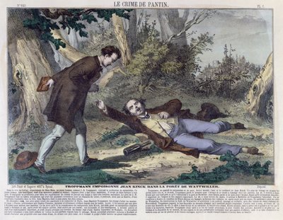 يسمم تروبمان جان كينك في غابة Wattwiller ، 1869 بواسطة المدرسة الفرنسية