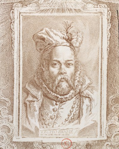 تايكو براهي (1546-1601) ، رسم توضيحي من Histoire des Mathematiciens بواسطة ألكسندر سافيرين (1720-1805) ، نشر في باريس ، 1766 بواسطة المدرسة الفرنسية