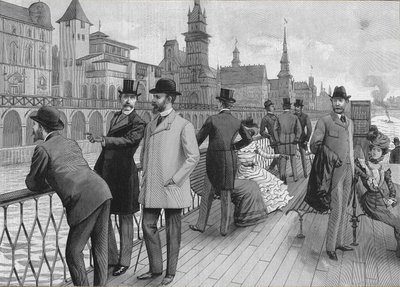 المعرض العالمي لعام 1900 في باريس: شارع الأمم. بواسطة المدرسة الفرنسية