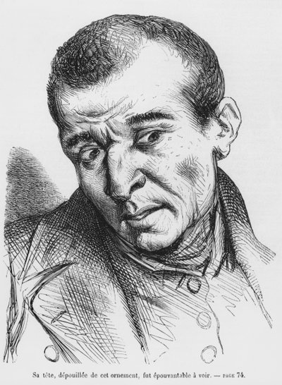 تم القبض على Vautrin والتعرف عليه ، التوضيح من Splendeurs et Miseres des Courtisanes بواسطة Honore de Balzac ، نشر عام 1867 بواسطة المدرسة الفرنسية