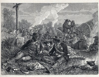 حروب فيندي (1793-1796): معسكر للتأمين الثائني. بواسطة المدرسة الفرنسية