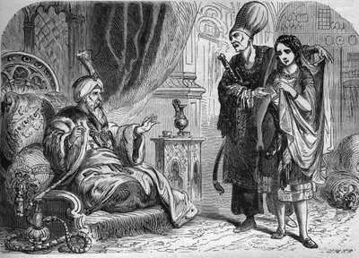 Venitian Baffa, favorite of Mourad III (1574-1595) or Amurat III Ottoman sultan. Engraving in “The history of prostitution and debauche among all the peoples of the world from antiquity to the present day” by Dr. Th. -F. Debray. 1879. بواسطة المدرسة الفرنسية