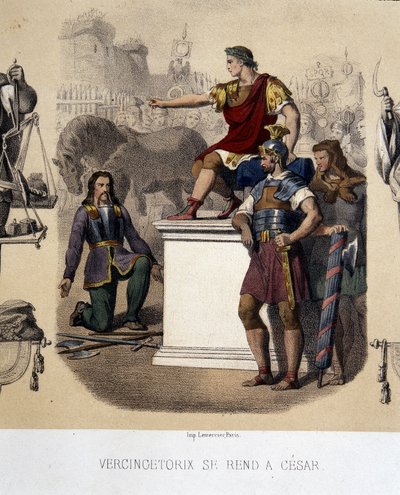 Vercingétorix goes to César (52 BC). بواسطة المدرسة الفرنسية