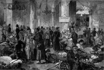 فيينا 1882 ، قاعة الأسباب المفقودة لشمال فاهن: إعادة اليهود المنفيين بعد استرضاء الحركة اللا سامية التي حدثت في روسيا ، من "لوموند إلوستري" بواسطة المدرسة الفرنسية