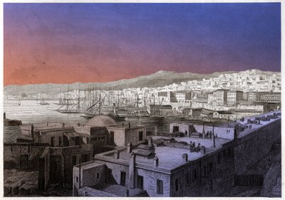 View of Algiers. (engraving, ca. 1850) بواسطة المدرسة الفرنسية