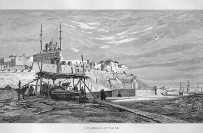 منظر لقلعة القاهرة ، من مصر بقلم جورج موريتز إيبرز ، 1881 بواسطة المدرسة الفرنسية