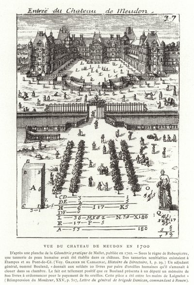 منظر لقصر Meudon عام 1700 بواسطة المدرسة الفرنسية