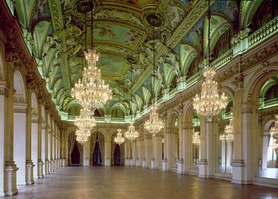 منظر ل Grande Salle des Fetes ، بعد عام 1871 بواسطة المدرسة الفرنسية