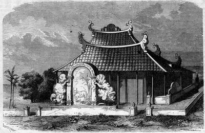 منظر لمقبرة جورج بيير بينيو دي بيهين (1741-1799) ، إيفيك دي أدران. سايغون ، كوتشينشينا بواسطة المدرسة الفرنسية