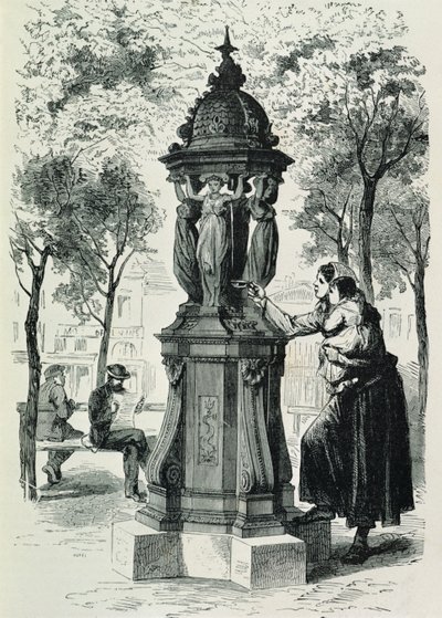 نافورة والاس ، 1872 بواسطة المدرسة الفرنسية