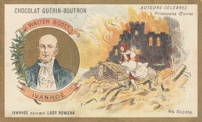 والتر سكوت (1771-1832) ، شاعر وكاتب ومؤرخ اسكتلندي ، مؤلف رواية "Ivanhoe" (1819) بواسطة المدرسة الفرنسية