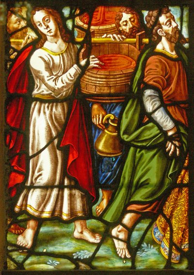 نافذة في Charnier (w.11) تصور تفاصيل من Mystic Wine Press بواسطة المدرسة الفرنسية
