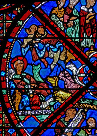 تم التخلي عن نافذة W15 التي تصور جثة St Stephens ؛ الحيوانات تثبط الطيور بواسطة المدرسة الفرنسية