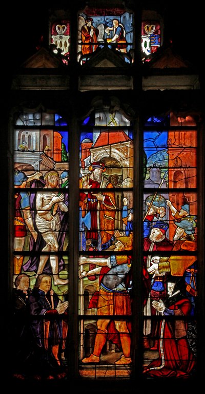 نافذة W16 تصور Ecce Homo بعد Durer بواسطة المدرسة الفرنسية