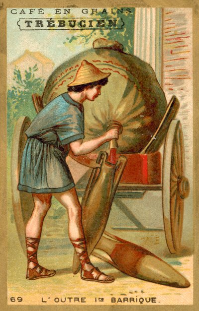 Wineskin - البرميل الأول (chromolitho) بواسطة المدرسة الفرنسية
