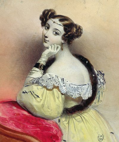 امرأة ذات إكليل ، c.1835 بواسطة المدرسة الفرنسية