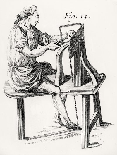 النجار ، من LArt du Menuisier بواسطة Andre Jacob Roubo ، حانة. 1769-74 بواسطة المدرسة الفرنسية