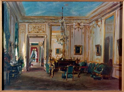 Work cabinet of the Impress Eugenie a Saint Cloud painting of the 19th century. Paris, decorative arts بواسطة المدرسة الفرنسية