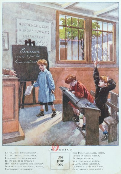 خطوط الكتابة ، من JApprends lOrthographe ، التي نشرتها Hachette ، 1905 بواسطة المدرسة الفرنسية