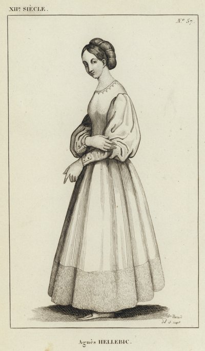 XII Siecle ، Agnes Hellebic (نقش) بواسطة المدرسة الفرنسية