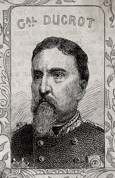 صورة للجنرال الفرنسي أوغست ألكسندر دوكرو - 1870-1871 (نقش) بواسطة المدرسة الفرنسية