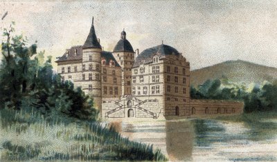 منظر لقلعة Vizille en Isere. بواسطة المدرسة الفرنسية