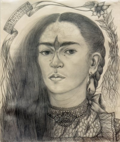 صورة شخصية مهداة إلى مارتي ر. غوميز بواسطة فريدا كاهلو