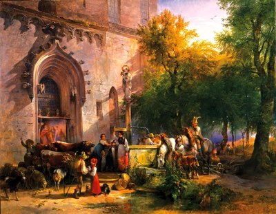 في نافورة الدير 1836 بواسطة فريدريش أوجست ماتياس جورمان