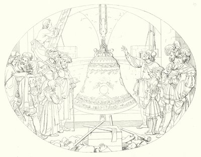 رسم توضيحي لشيلر Lied von der Glocke ، أو أغنية الجرس (نقش) بواسطة فريدريش أوجست موريتز ريتزش