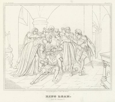 King Lear, Act III, Scene 7 (engraving) بواسطة فريدريش أوجست موريتز ريتزش